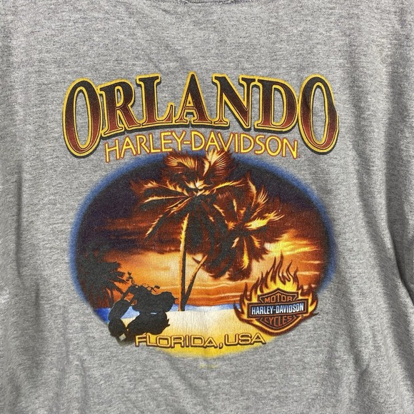 Harley Davidson Men's T-Shirt Orlando Florida 2004 USA Size Extra Large XL - Picture 2 of 5